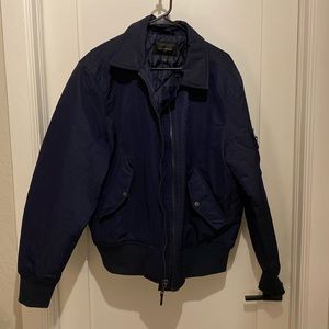 Dark Blue Banana Republic Bomber Jacket